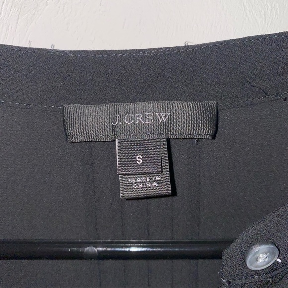 J Crew Black Bell Sleeves Blouse with Pintucks - Picture 3 of 8